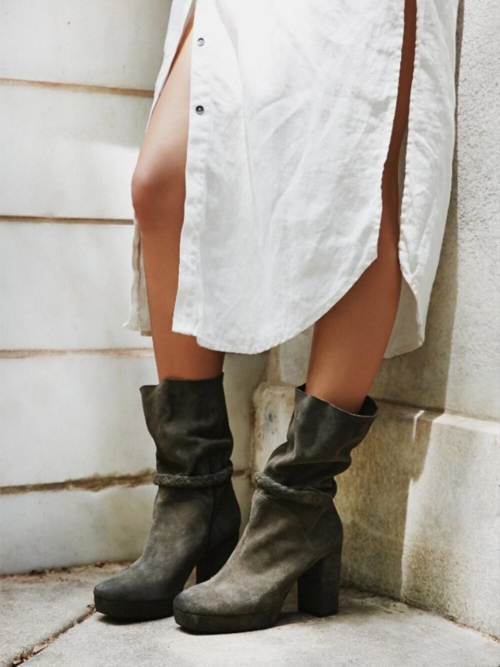 New Free People Iris Suede Mid Boots Size 11 MSRP: $298